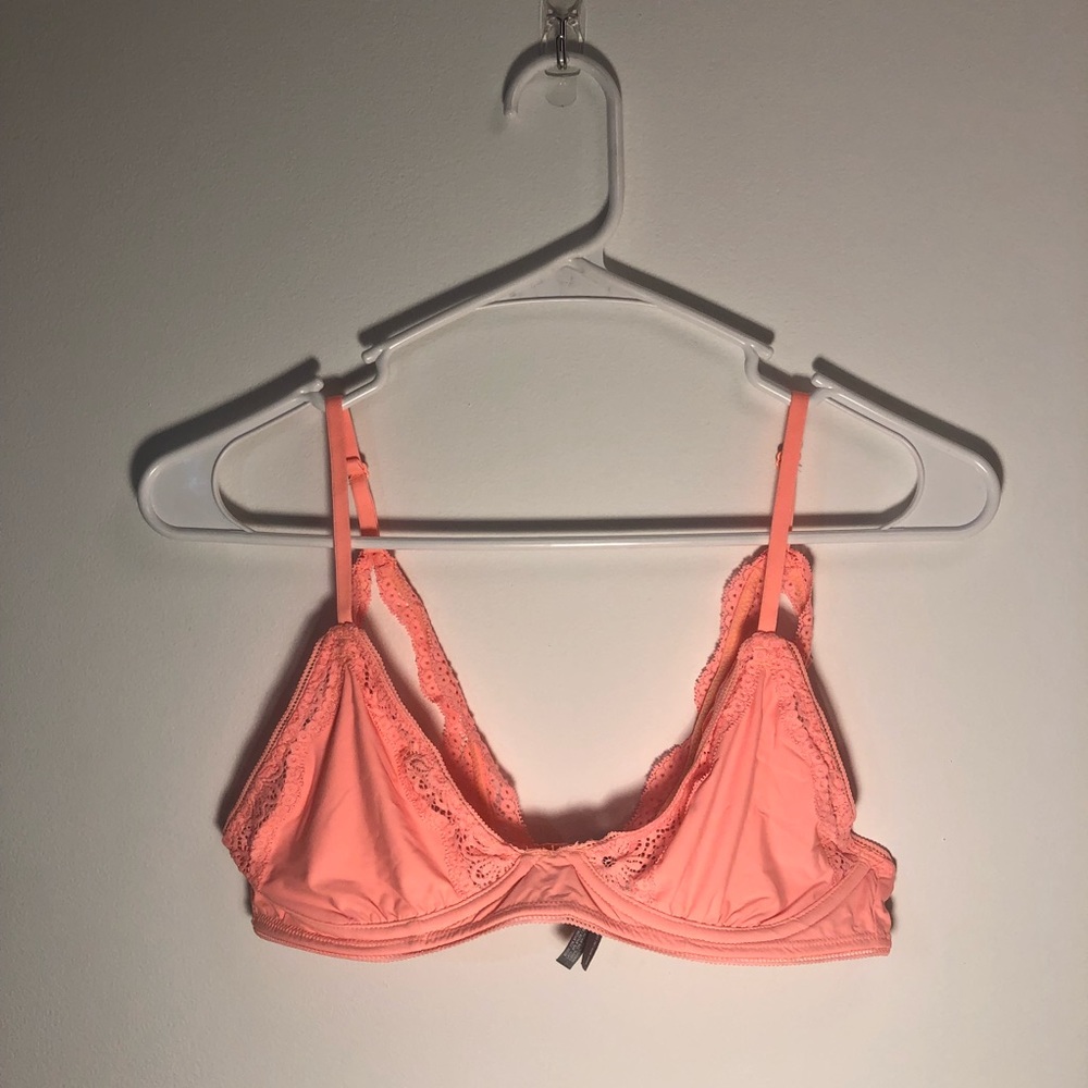 Orange Aerie Happy Bra (Unlined)